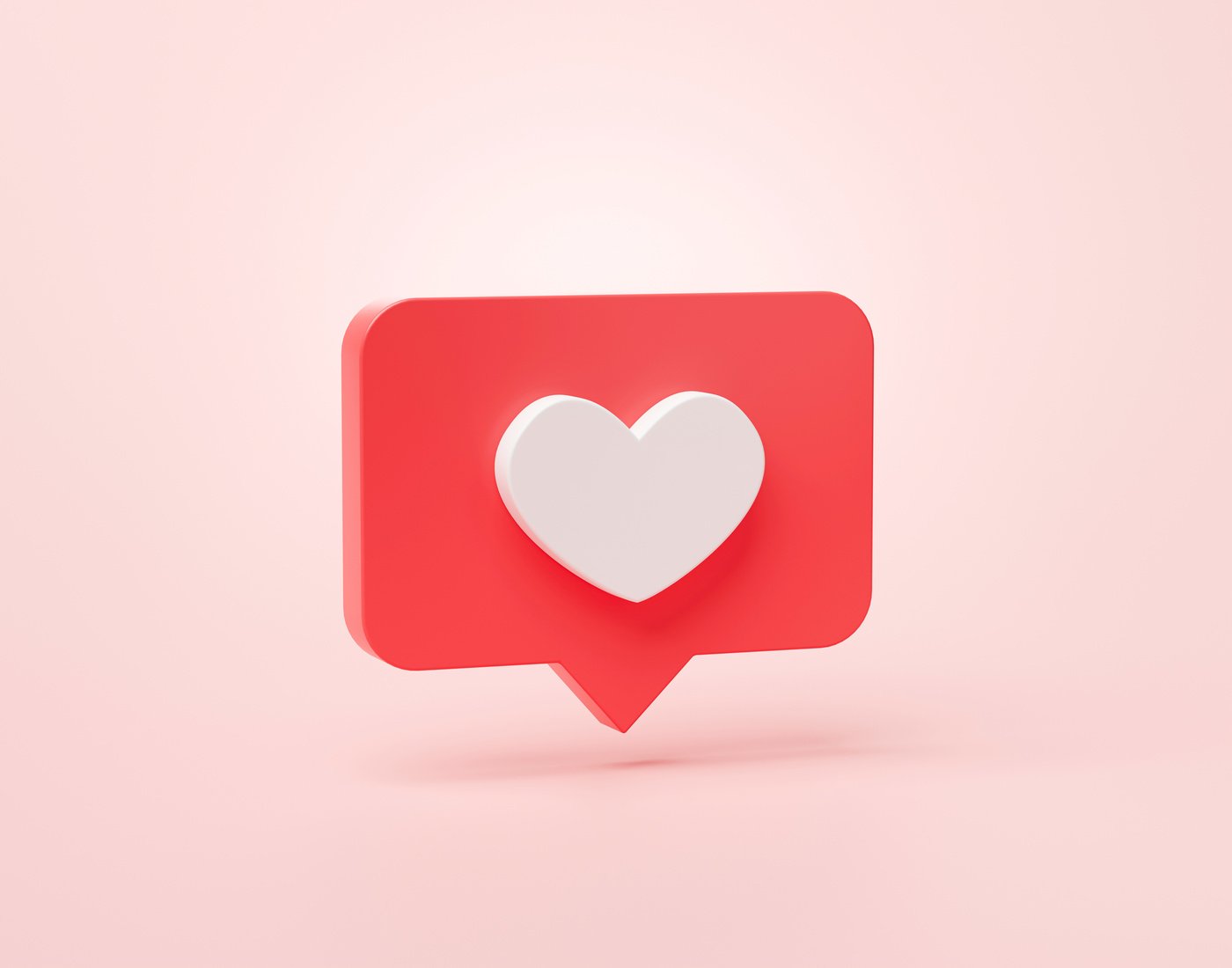 Heart shape or favorite social media notification icon in sp